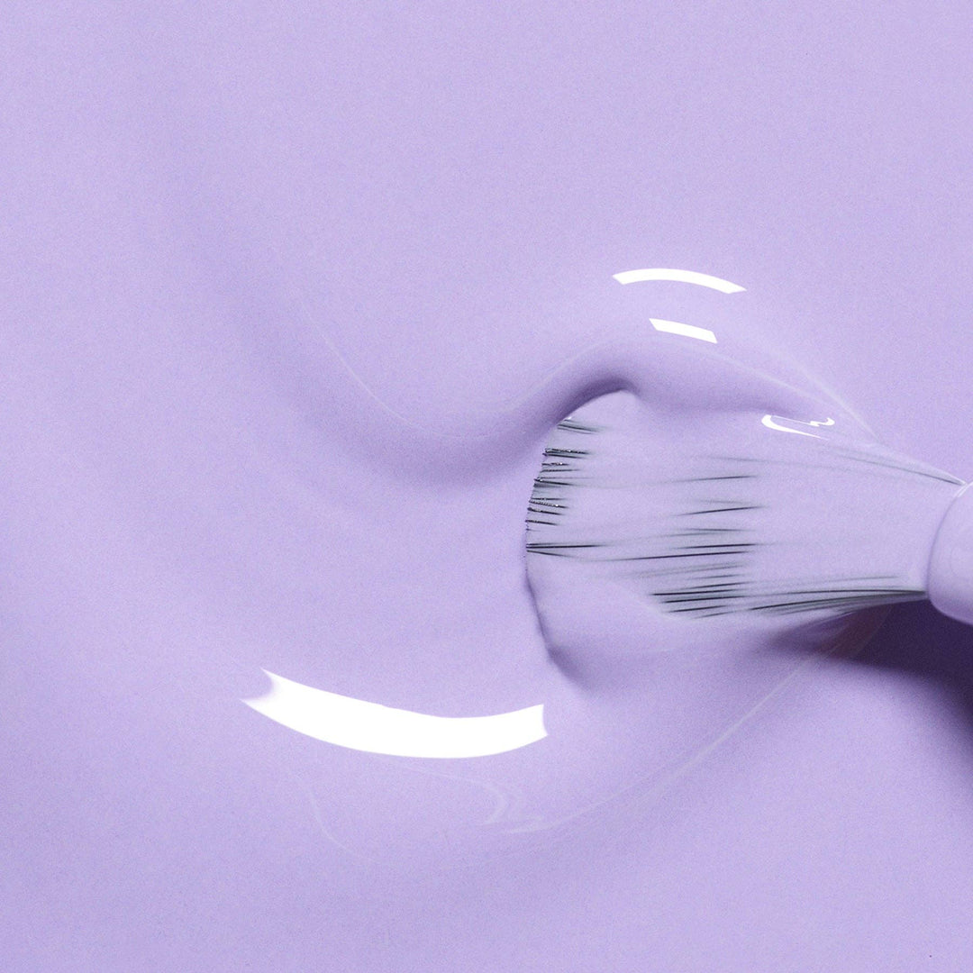 Close-up of wisteria nail polish swatch.