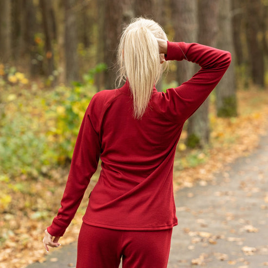 Women's Quarter Zip Merino Wool Top