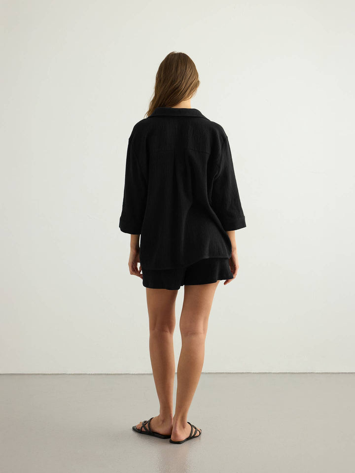 Back view of Woman wearing the Handloom&