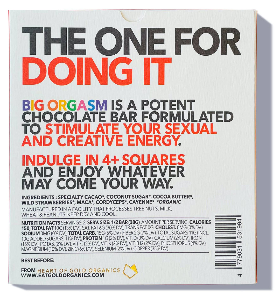 BIG ORGASM | Adaptogenic Chocolate Bar