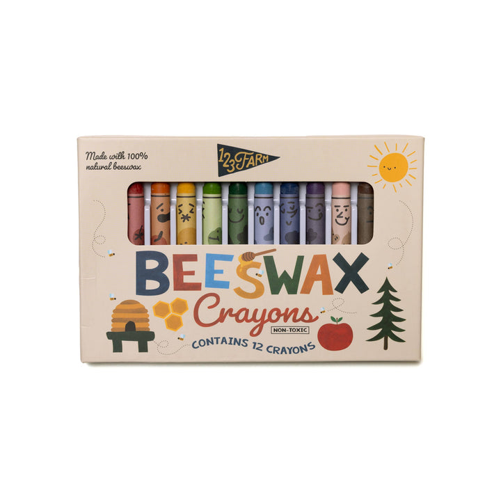 12 Beeswax Non-Toxic Crayons
