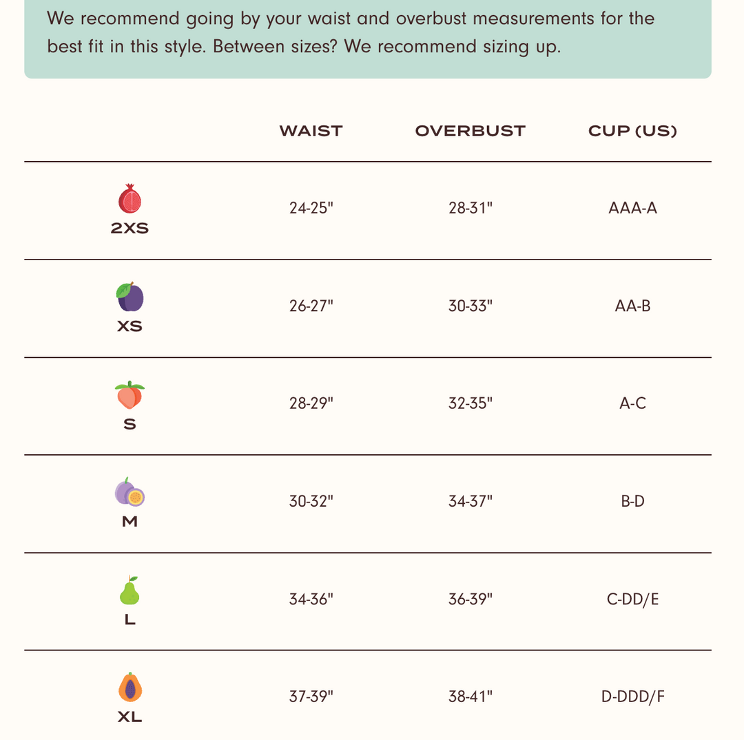 Size chart for women&