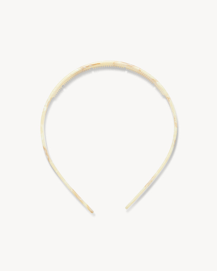 Ultralight Thin Headband in crème on a white background