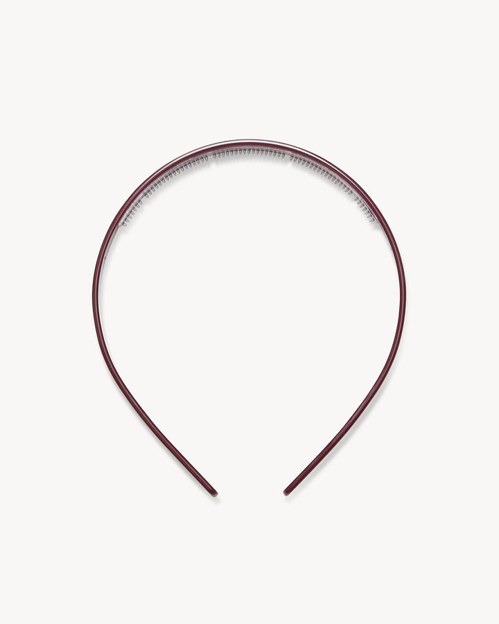 Ultralight Thin Headband in oxblood on a white background