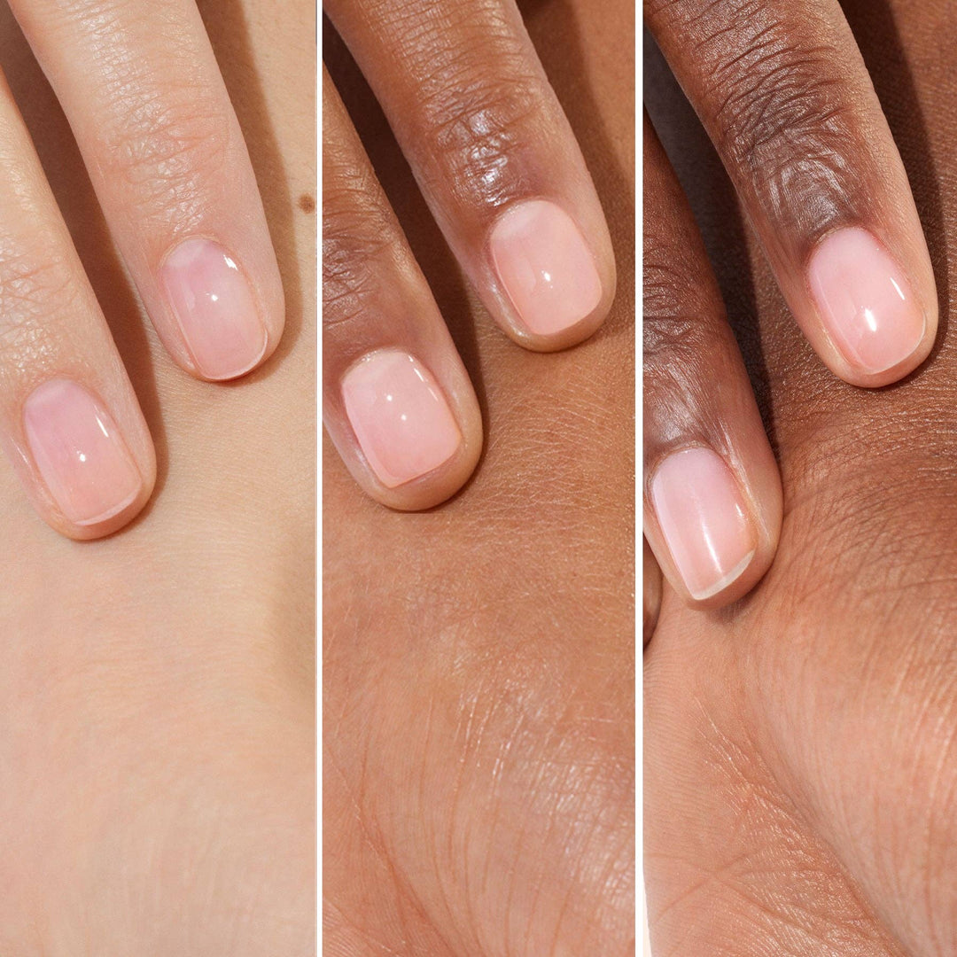 hands with glow raspberry painted nails