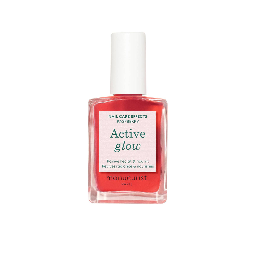 Manucurist Active Glow Raspberry Nail Polish on a white background