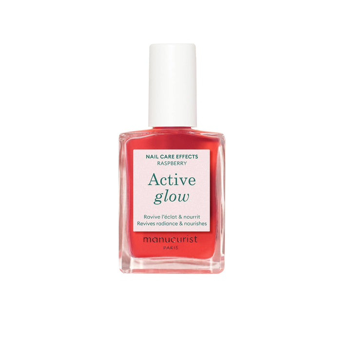 Manucurist Active Glow Raspberry Nail Polish on a white background