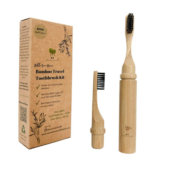 All - in - One Bamboo Travel Toothbrush - Echo Market