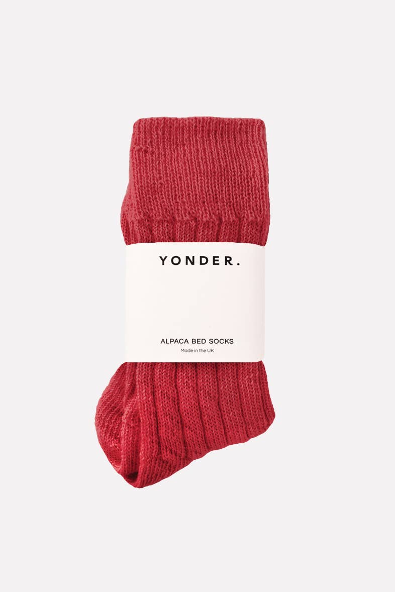 Alpaca Bed Socks | Berry - Echo Market