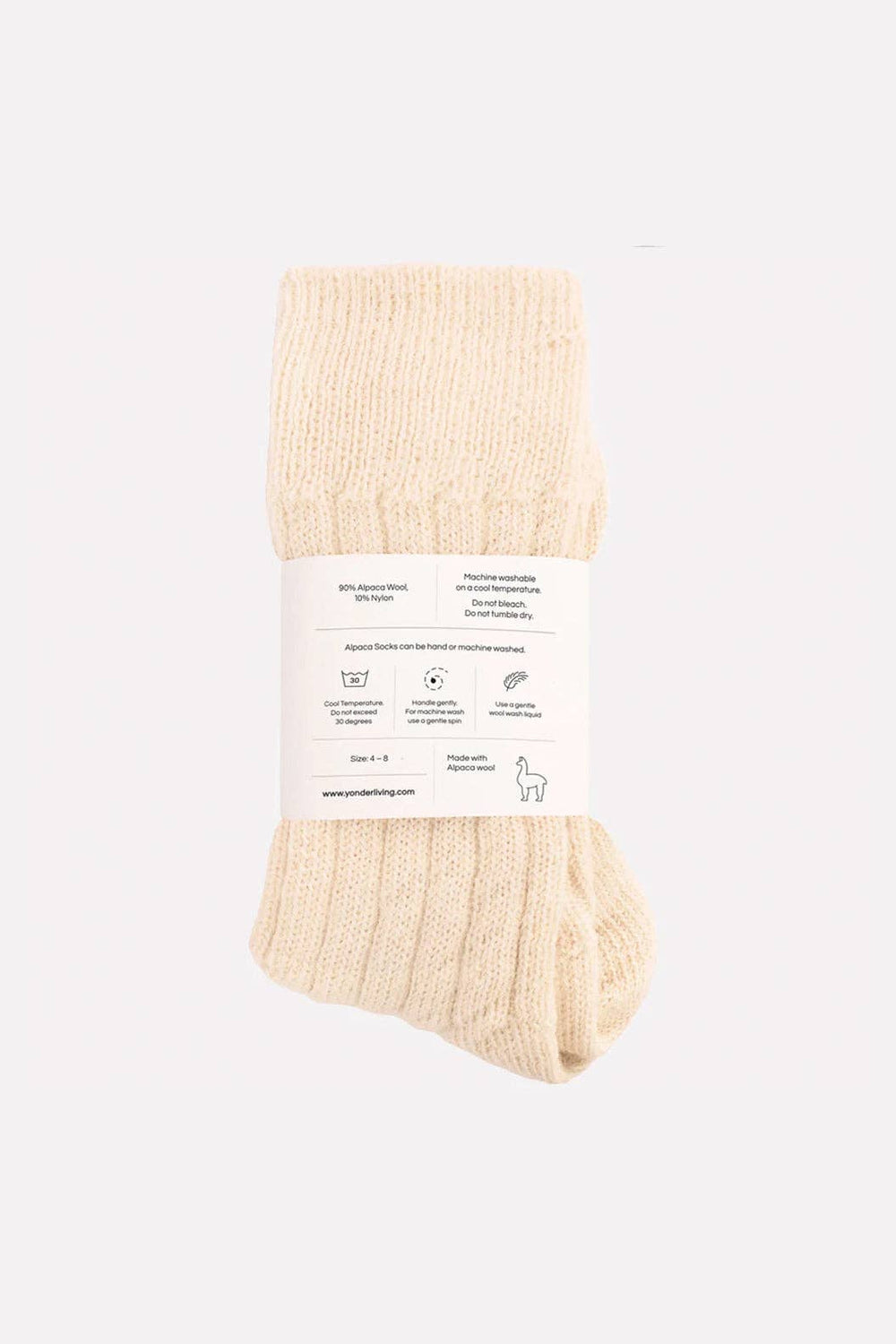 Alpaca Bed Socks | Cream - Echo Market