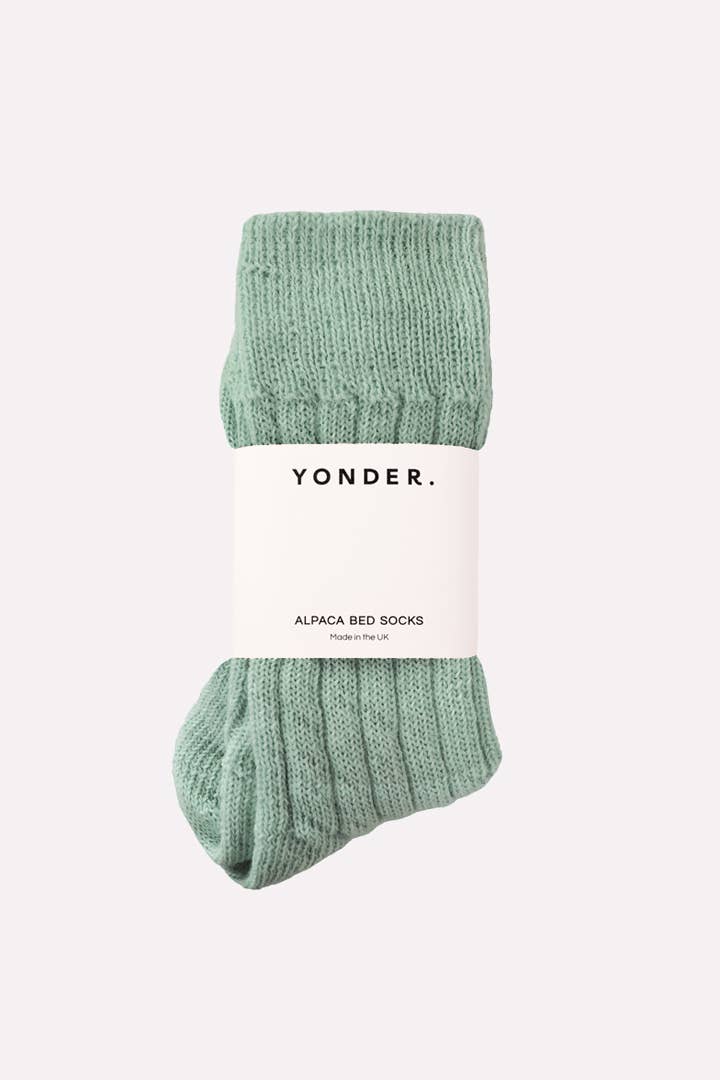 Alpaca Bed Socks | Sage - Echo Market