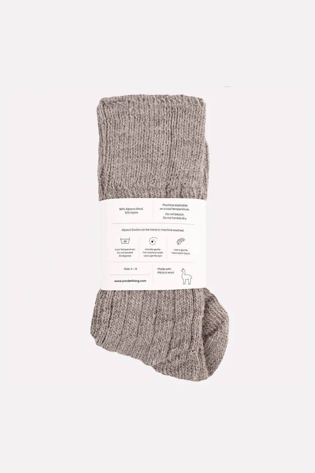 Alpaca Bed Socks | Smoke - Echo Market