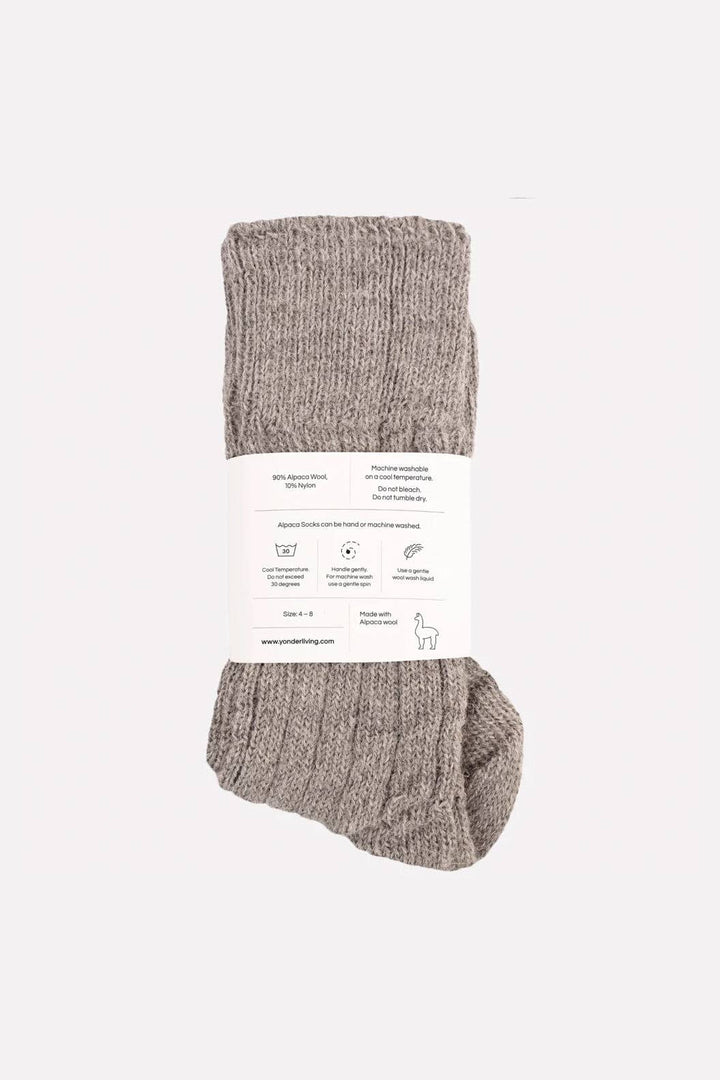 Alpaca Bed Socks | Smoke - Echo Market