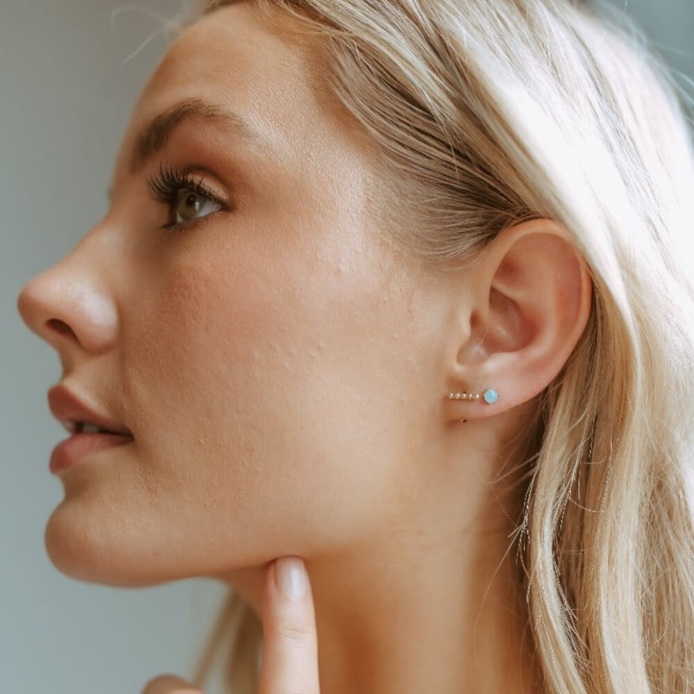 Aquamarine Studs | 14k Gold Fill - Echo Market