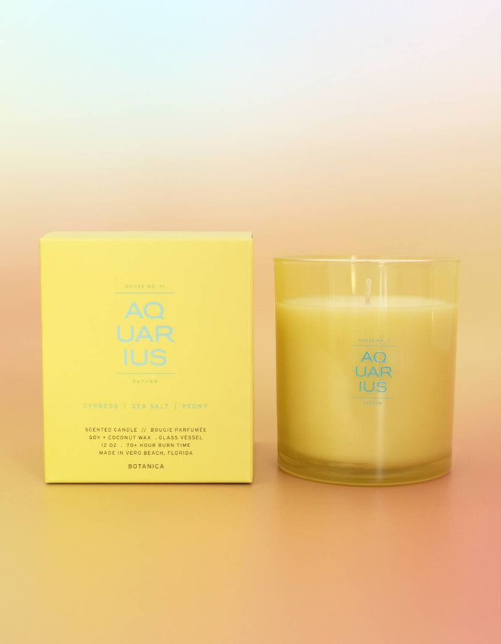 Aquarius Zodiac Candle - Echo Market