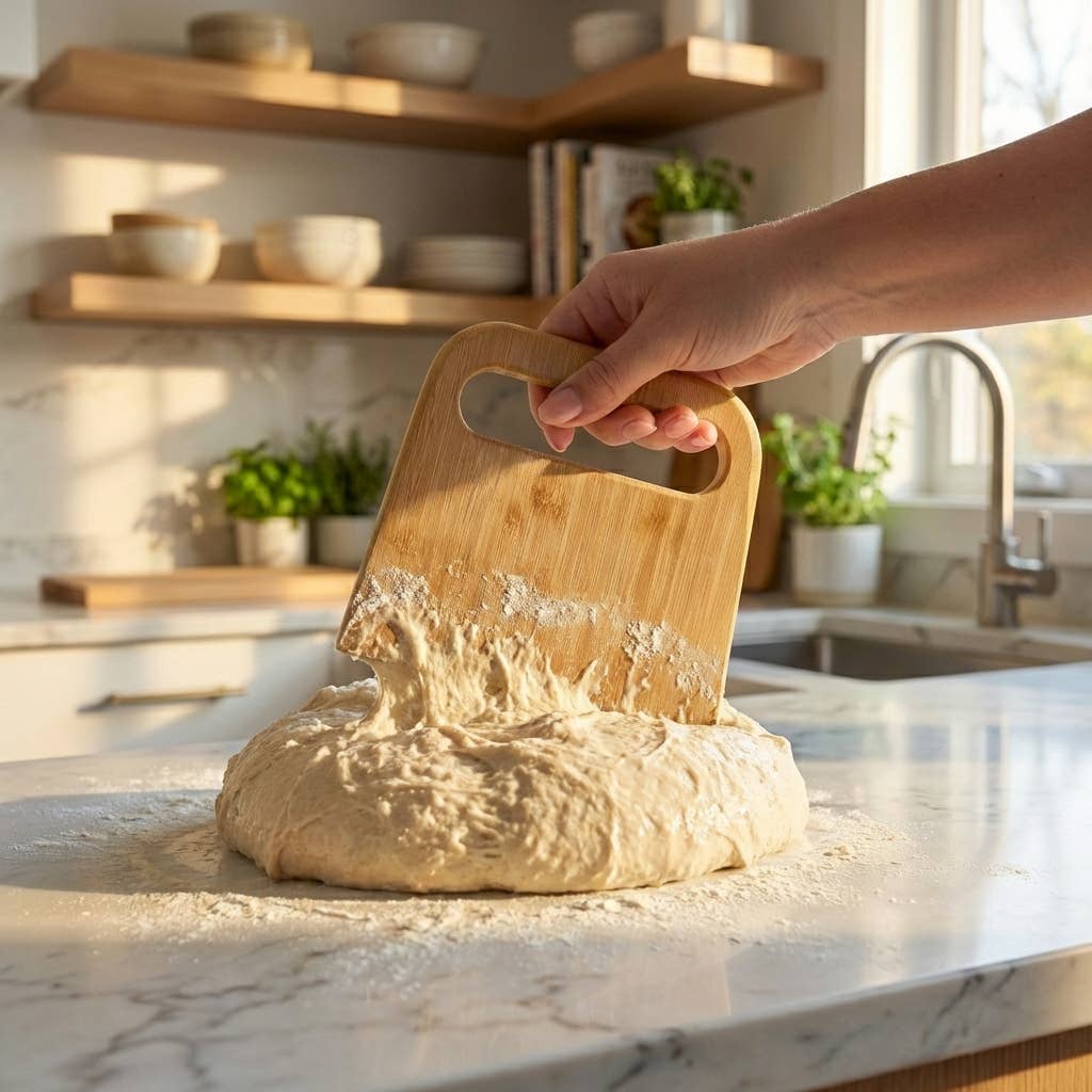 Bamboo Baking Bench & Dough Scraper - Echo Market