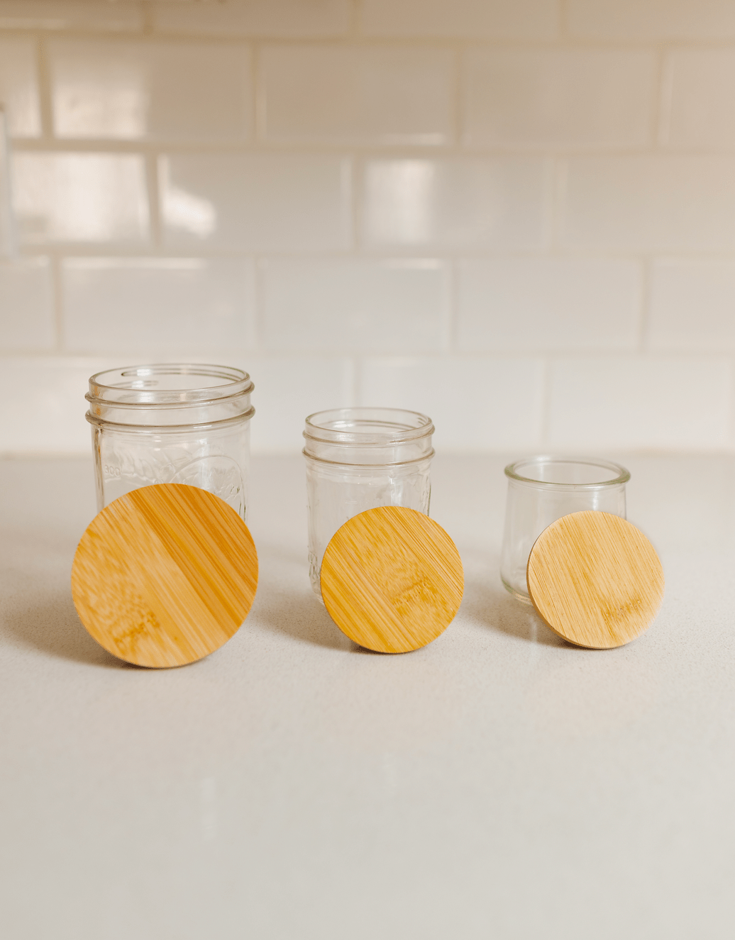 Bamboo Mason Jar Lids - Echo Market