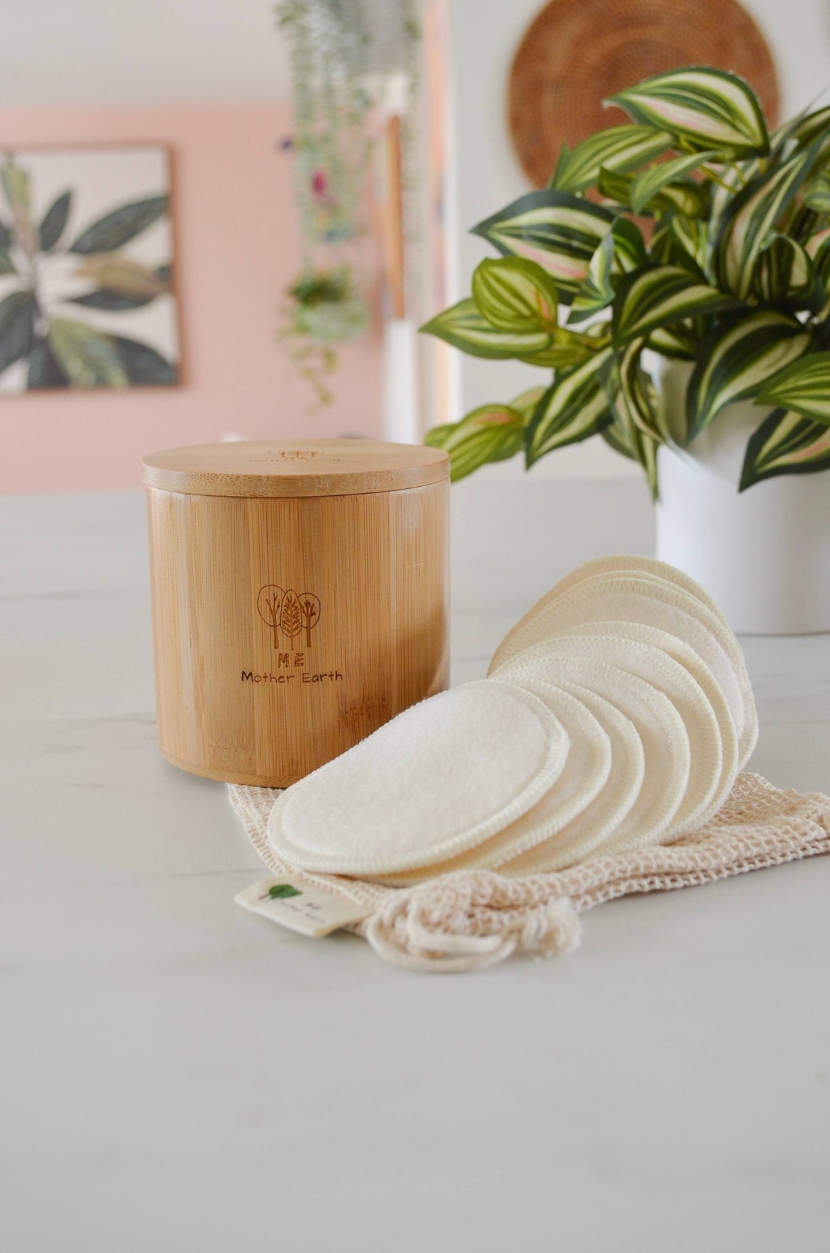 Bamboo Storage Box + Hemp Cotton Rounds - Echo Market