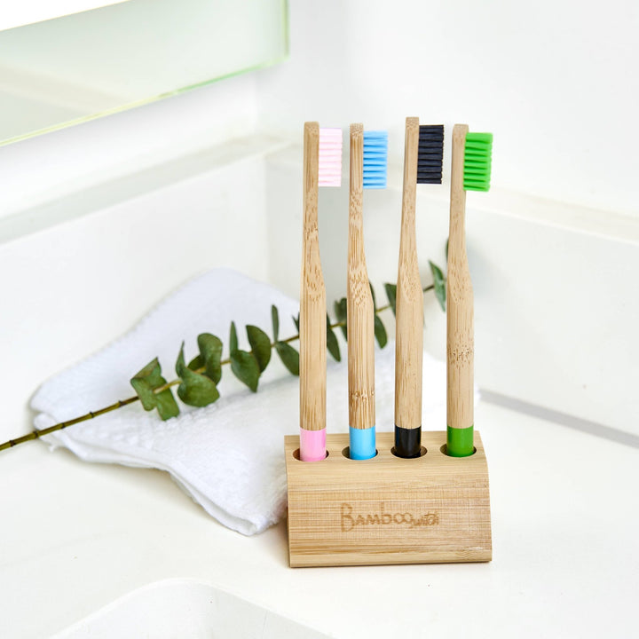 Bamboo Toothbrush Family Stand - Echo Market