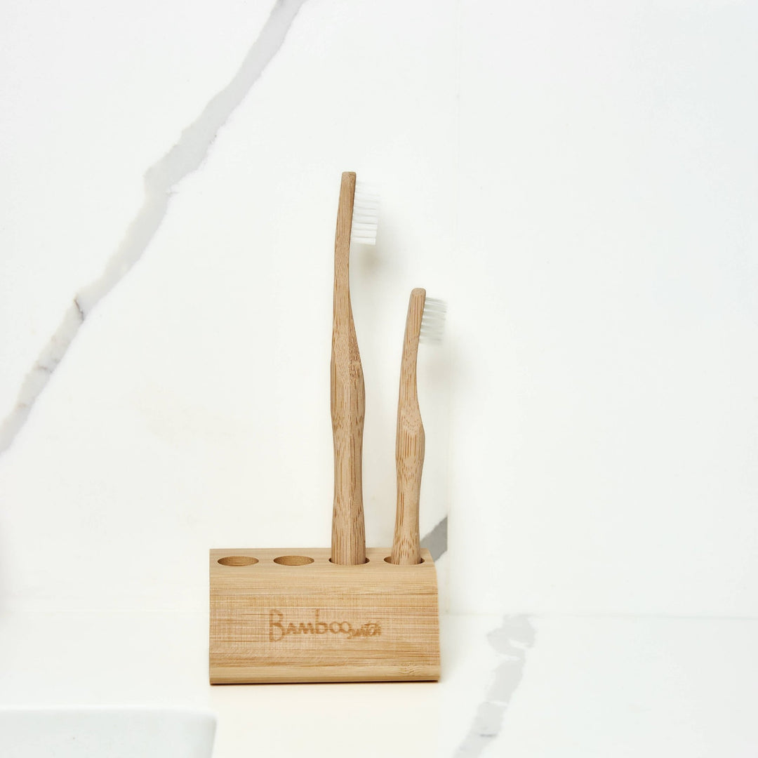 Bamboo Toothbrush Family Stand - Echo Market