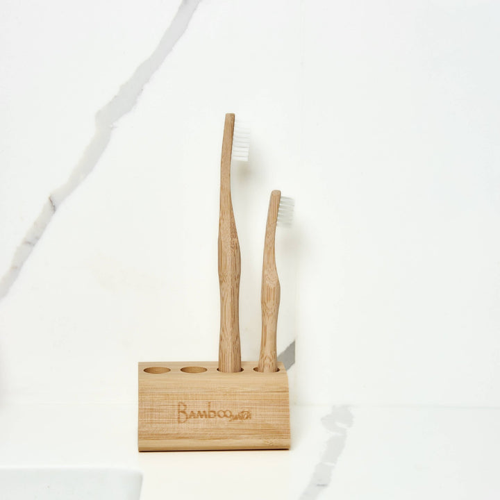 Bamboo Toothbrush Family Stand - Echo Market