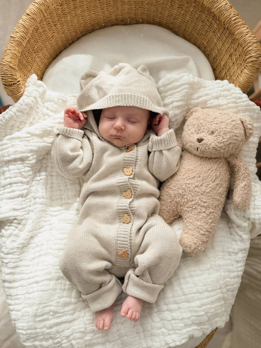 Bear Cub Jumpsuit | Natural - Echo Market