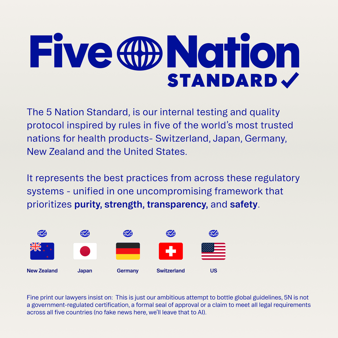 Five Nation Standard logo and text on a white background