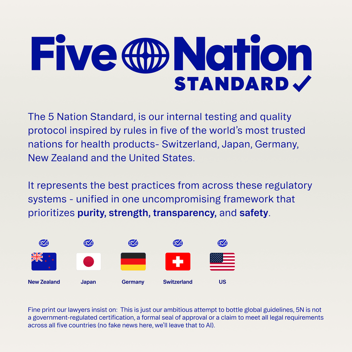 Five Nation Standard logo and text on a white background
