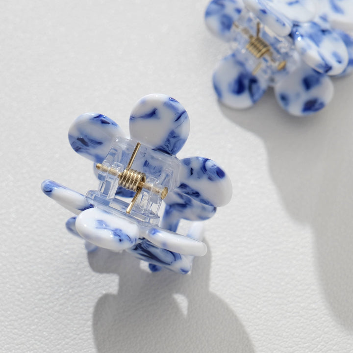 Blossom Coastal Blue Flower | Mini Claw Clip | Set of 2 - Echo Market