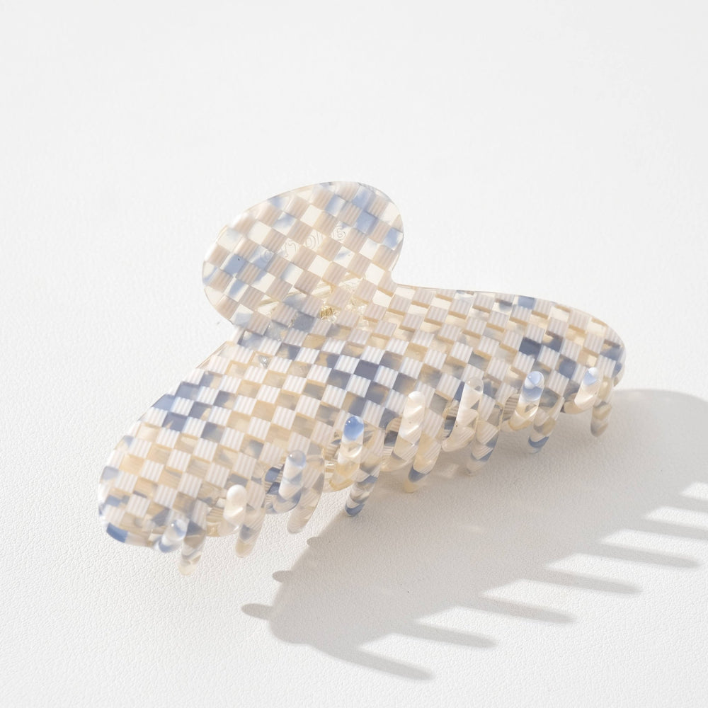 Blue Sand Checkerboard | Large Claw Clips - Echo Market