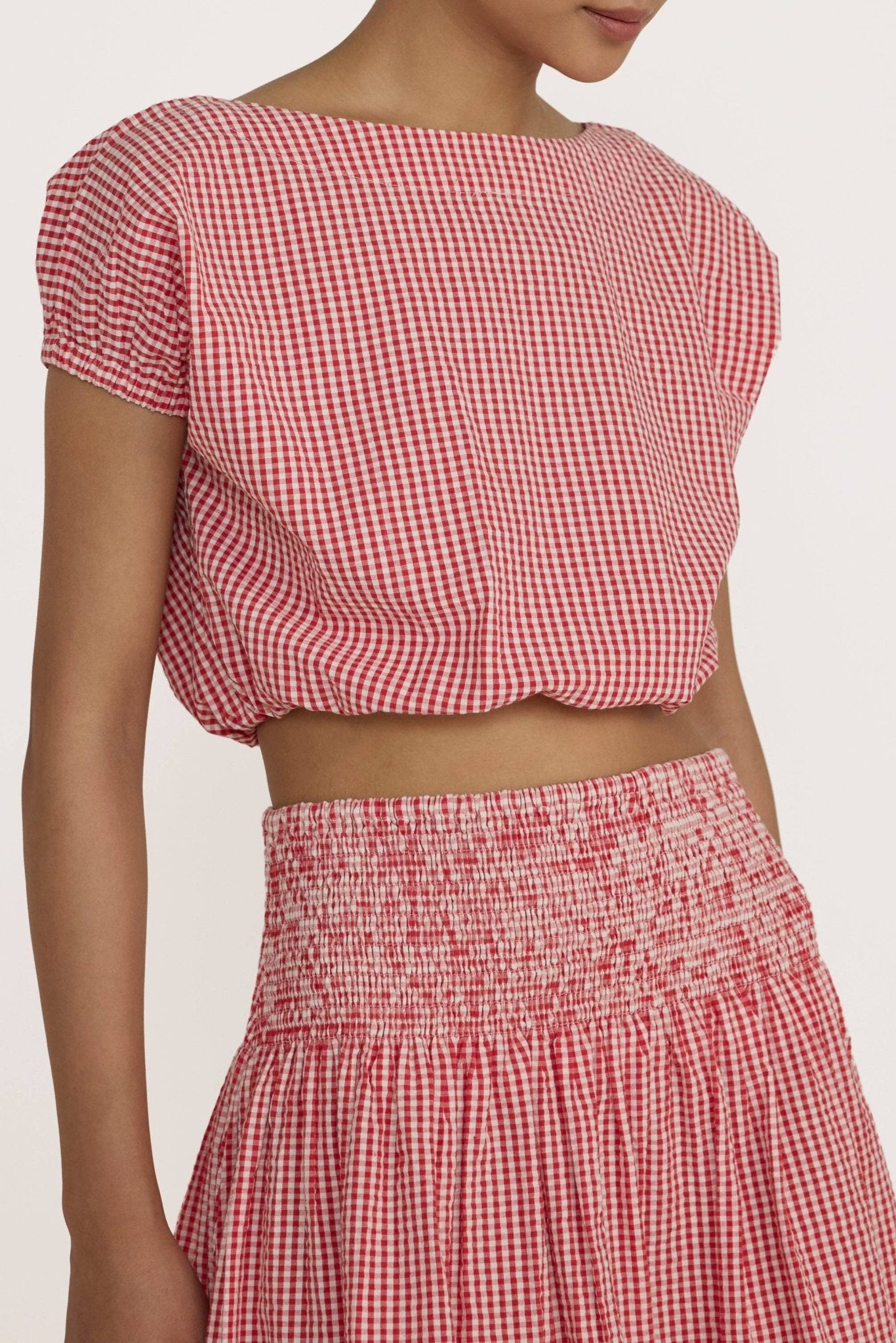 Bubble Top | Poppy Gingham - Echo Market
