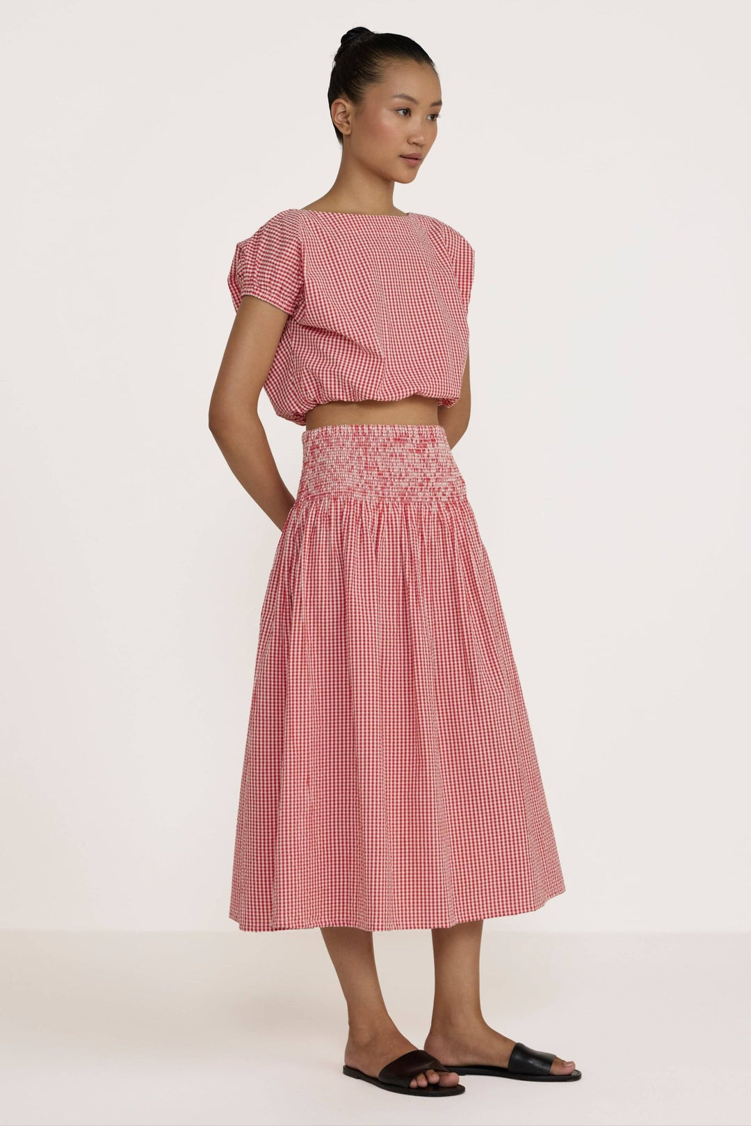 Bubble Top | Poppy Gingham - Echo Market