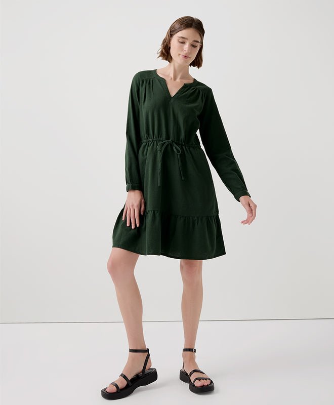 Cafe Crepe Tiered Dress - Echo Market