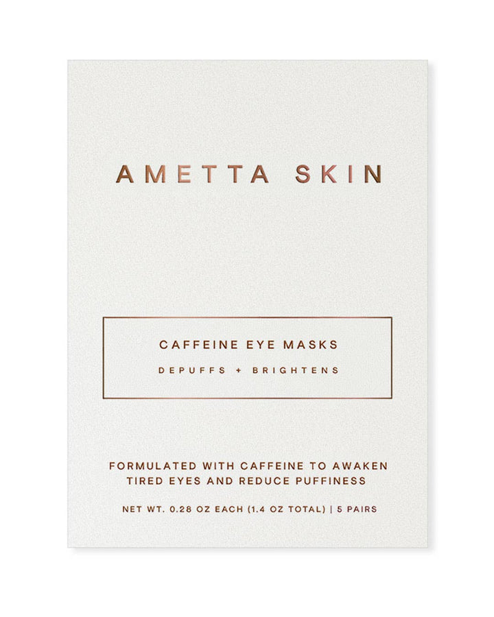 Ametta Skin caffeine eye masks packaging on a white background