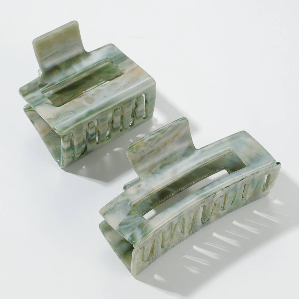 Calacatta Emerald | Small/Medium Claw Clips - Echo Market