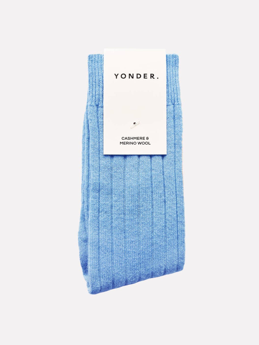 Cashmere Blend Socks | Cornflower - Echo Market