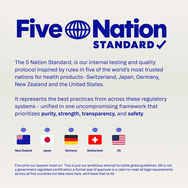 Five Nation Standard logo and text on a white background