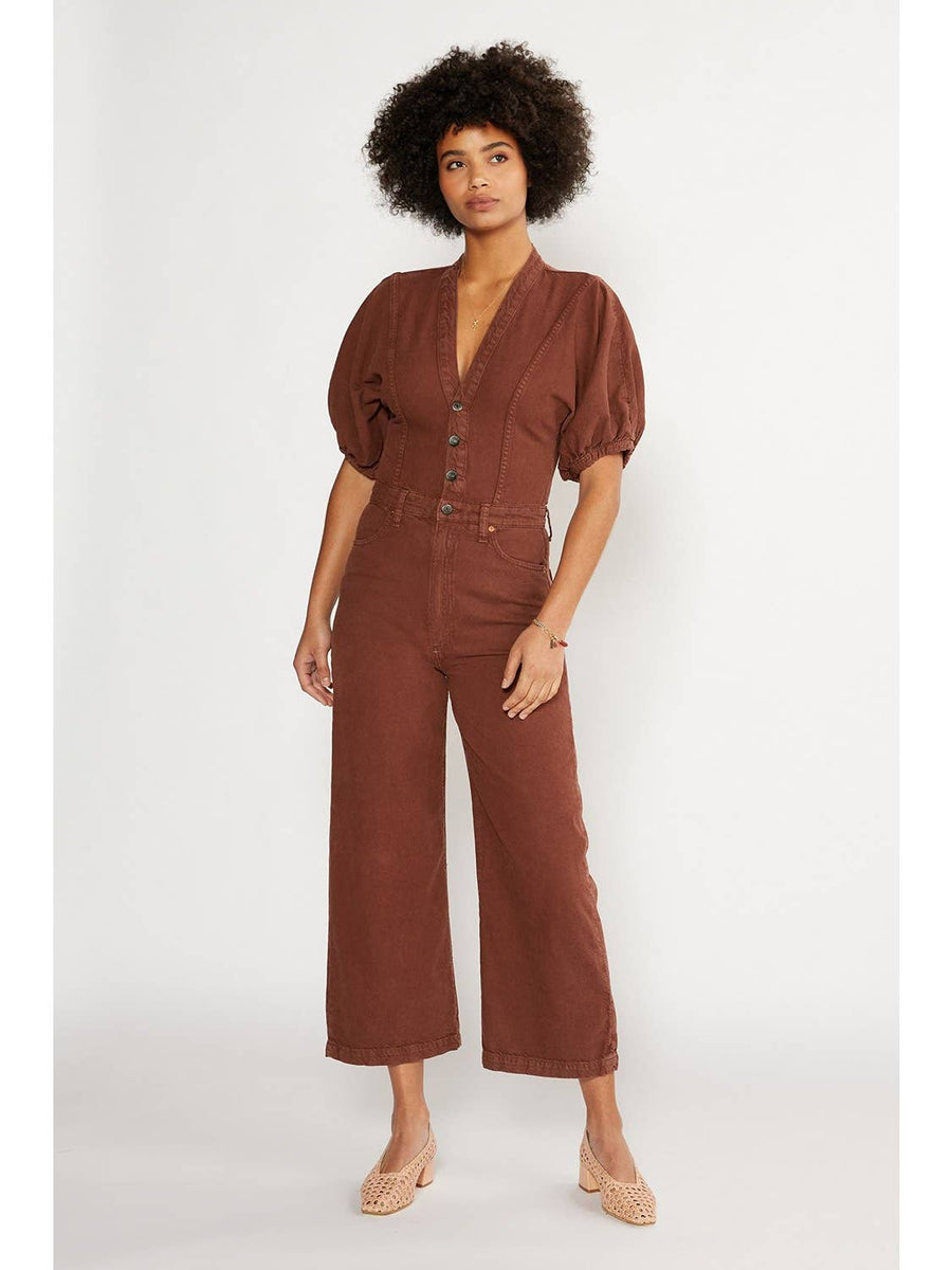 Celeste Wide Leg Jumpsuit | Dark Russet - Echo Market