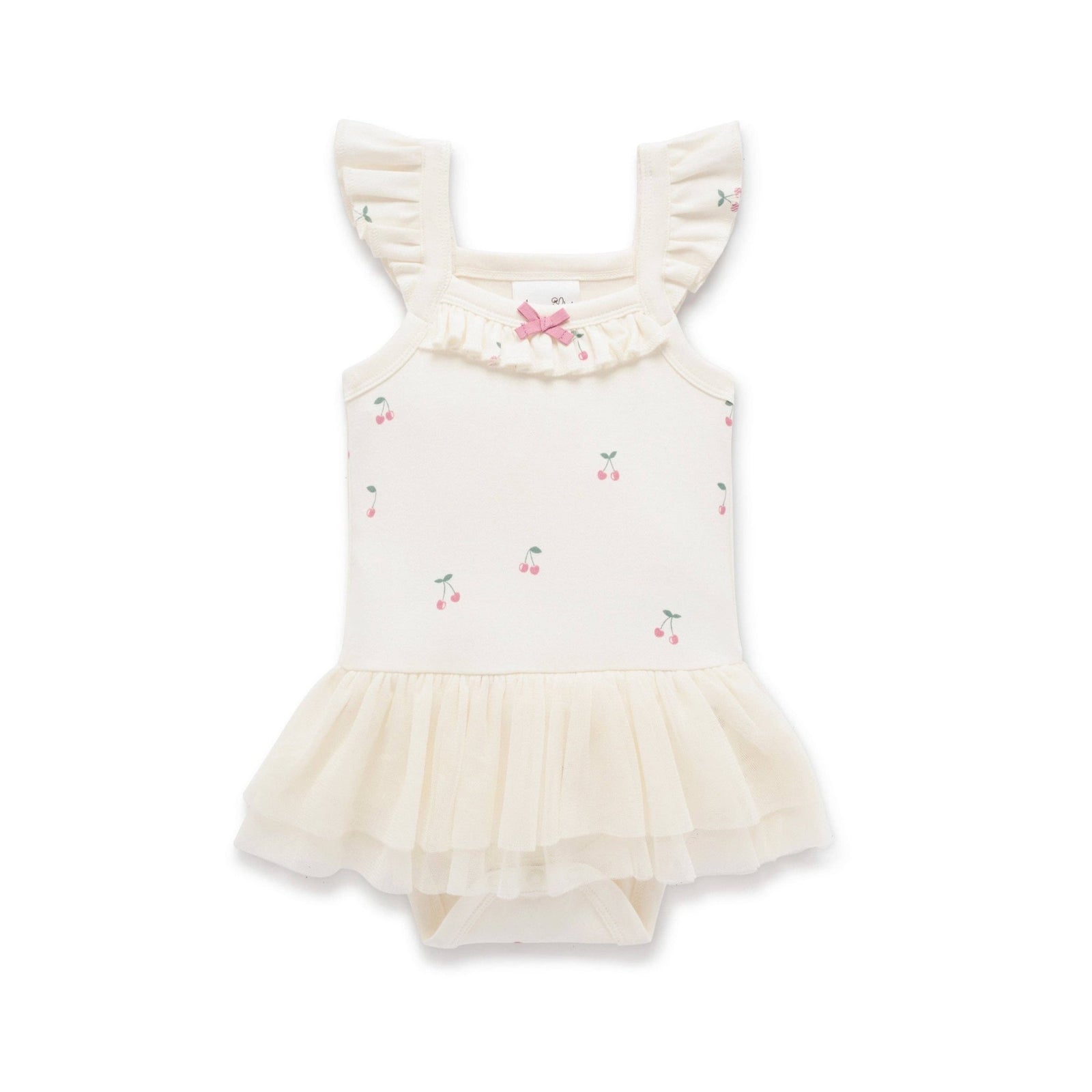 Cherry Tutu Singlet Onesie | Natural - Echo Market