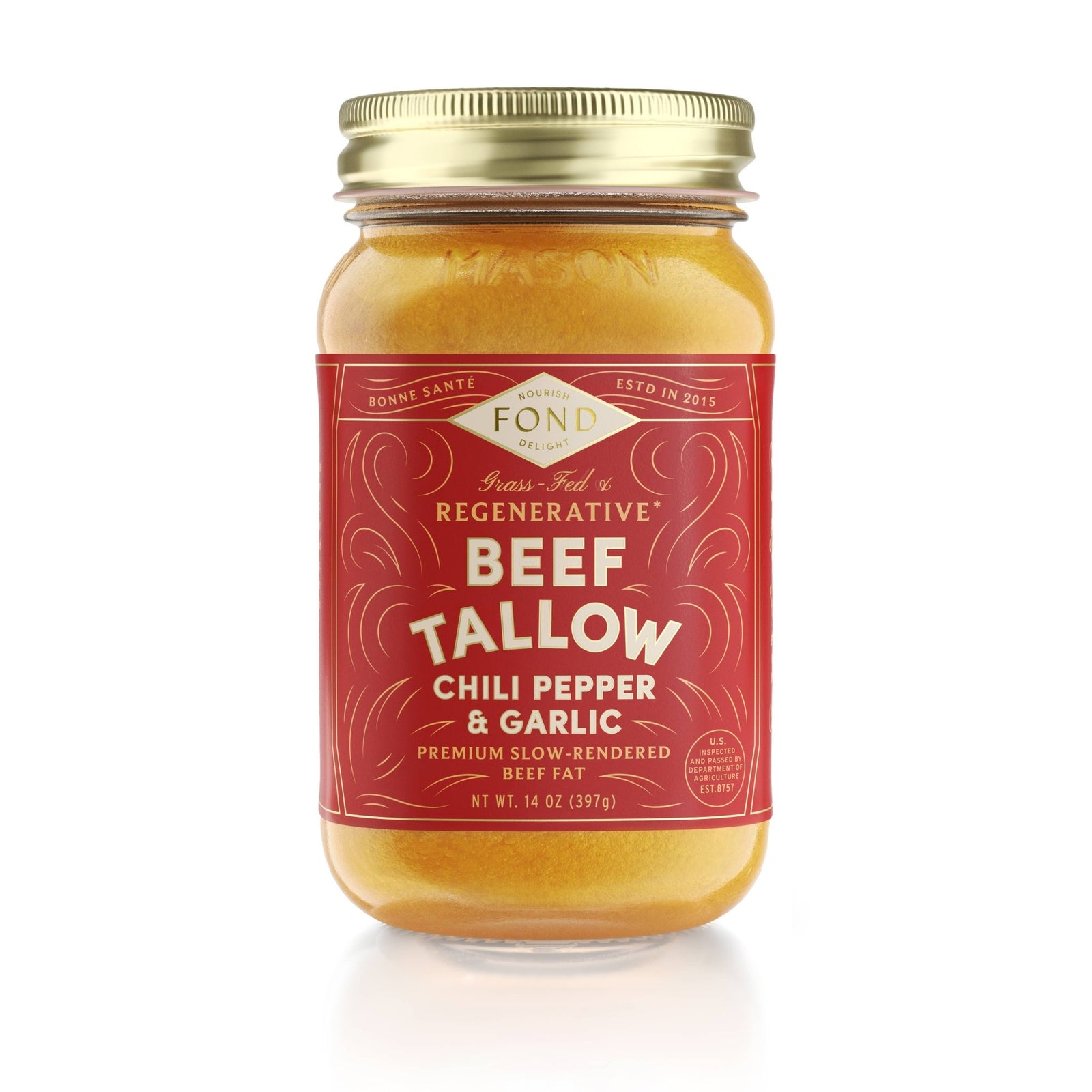 Chili & Garlic Regenerative Beef Tallow - Echo Market
