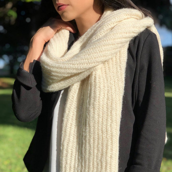 Chunky Knit Alpaca Scarf - Echo Market