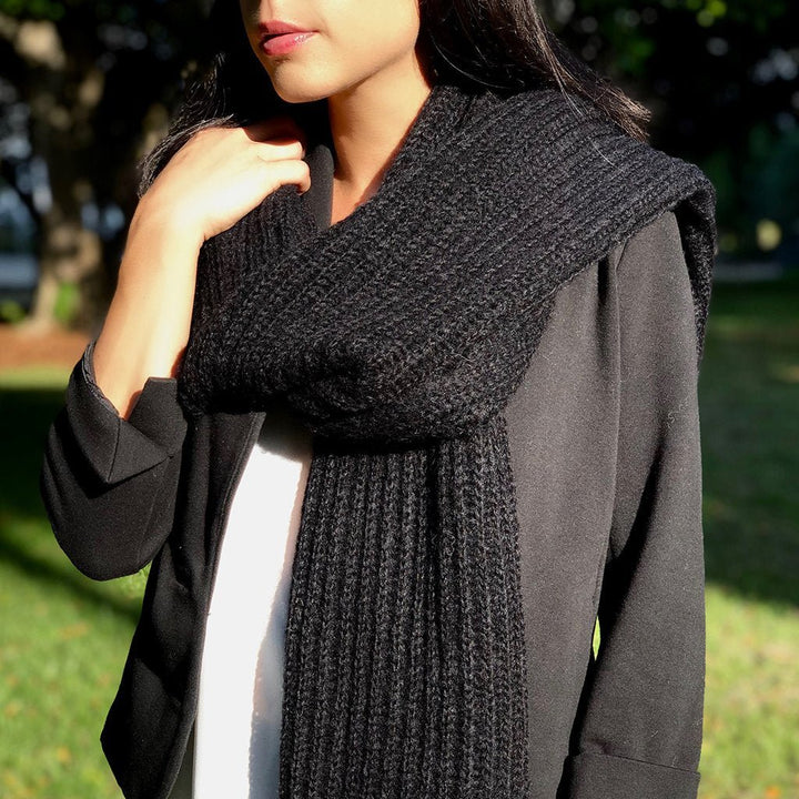 Chunky Knit Alpaca Scarf - Echo Market