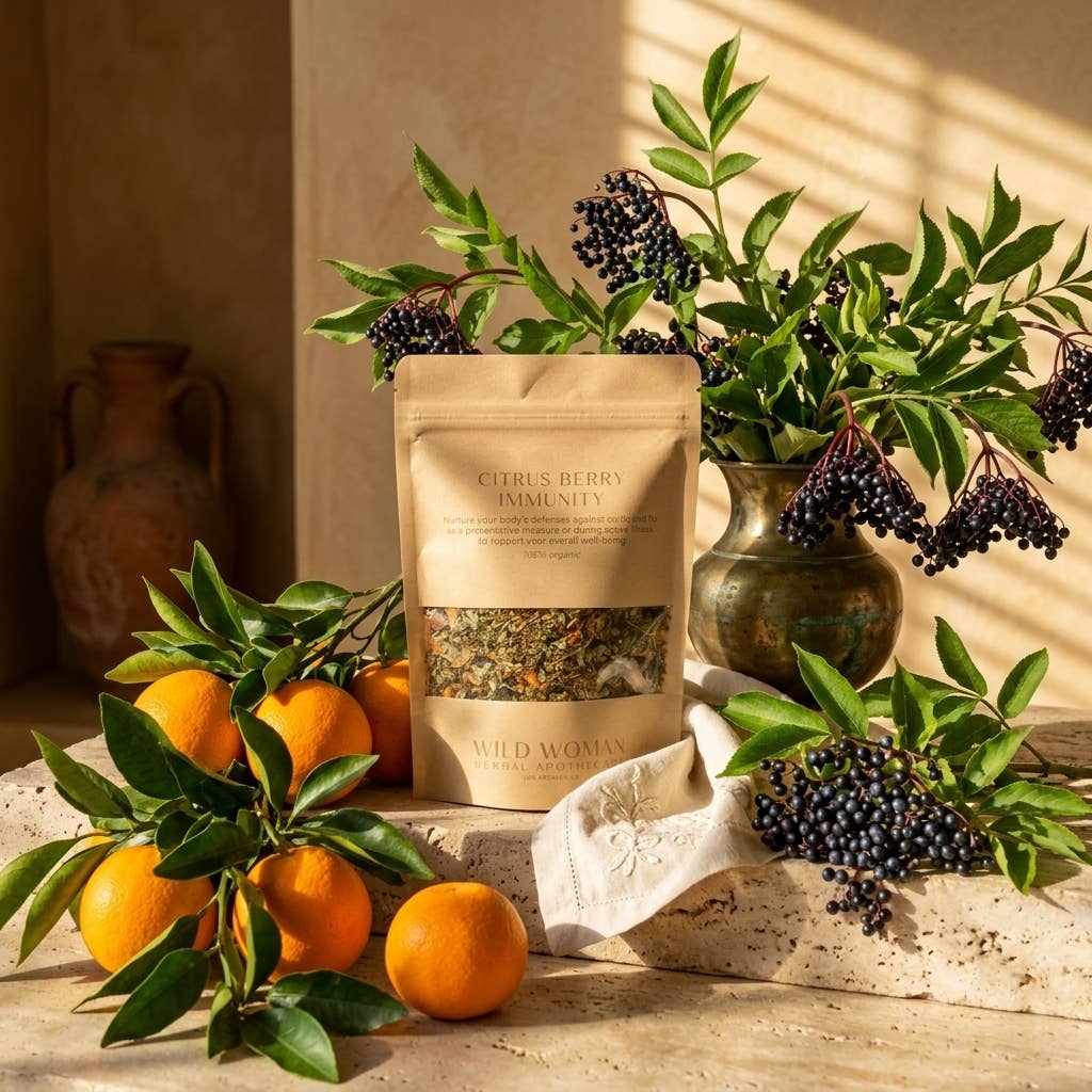 Citrus Berry Immunity Tea | Elderberry Echinacea & Vitamin C - Echo Market