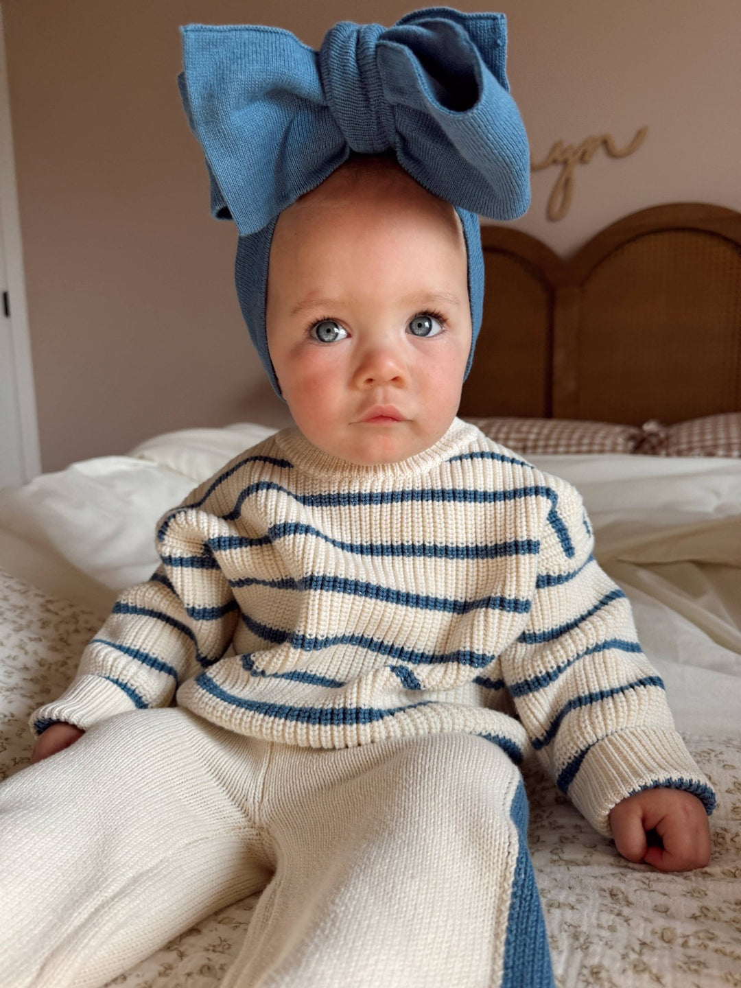 Classic Bow Headband | Denim Blue - Echo Market