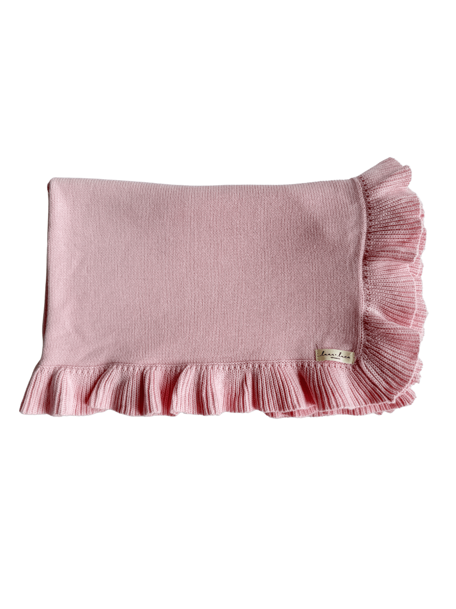 Classic Ruffle Baby Blanket | Powder Pink - Echo Market