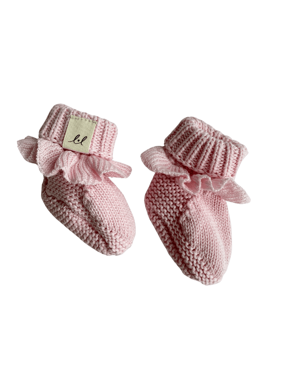 Classic Ruffle Booties | Powder Pink - Echo Market