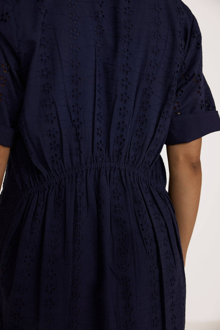Classic Shirt Dress | Navy Lace - Echo Market