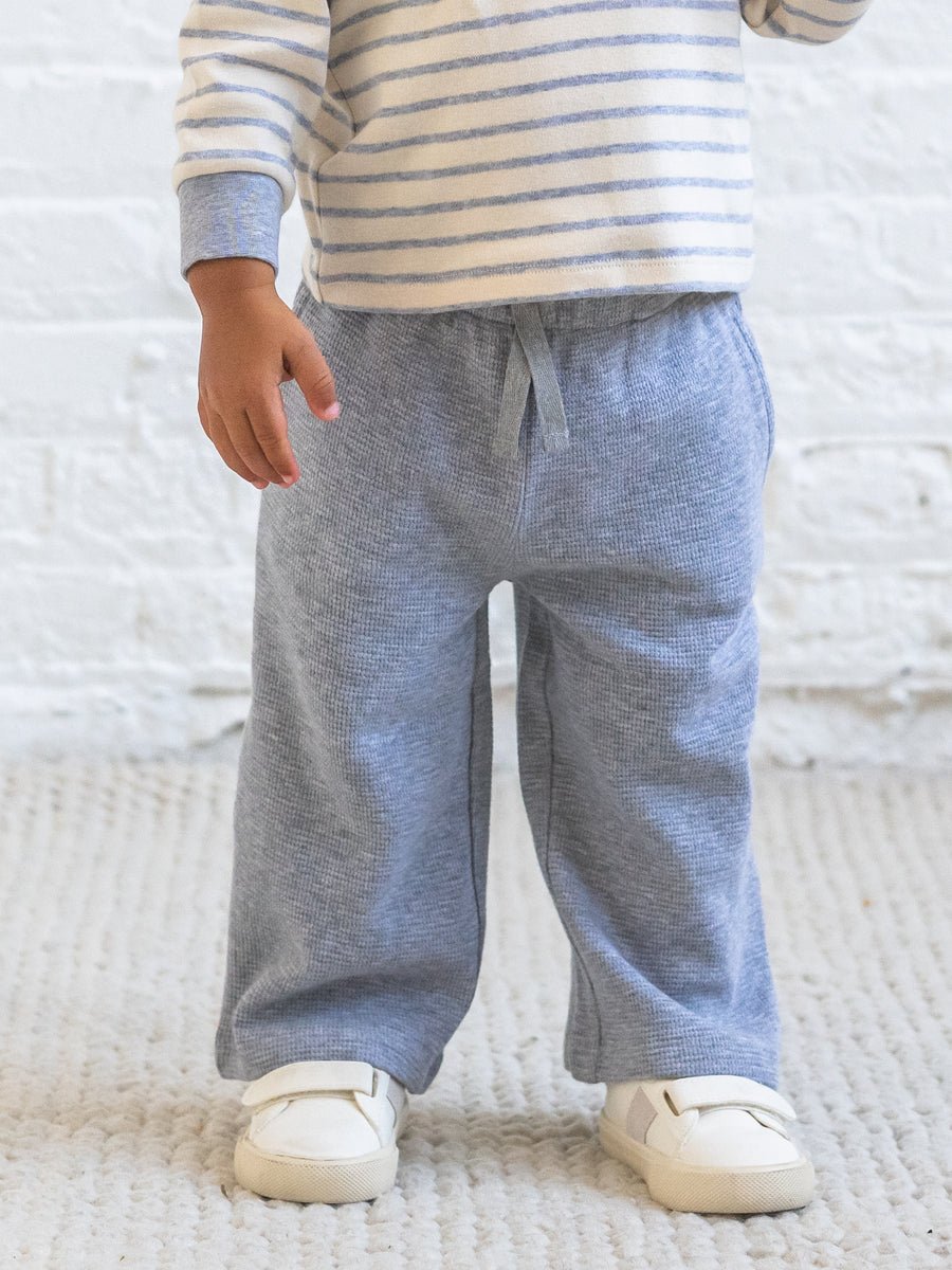 Clove Waffle Knit Straight Leg Pants | Ashen - Echo Market