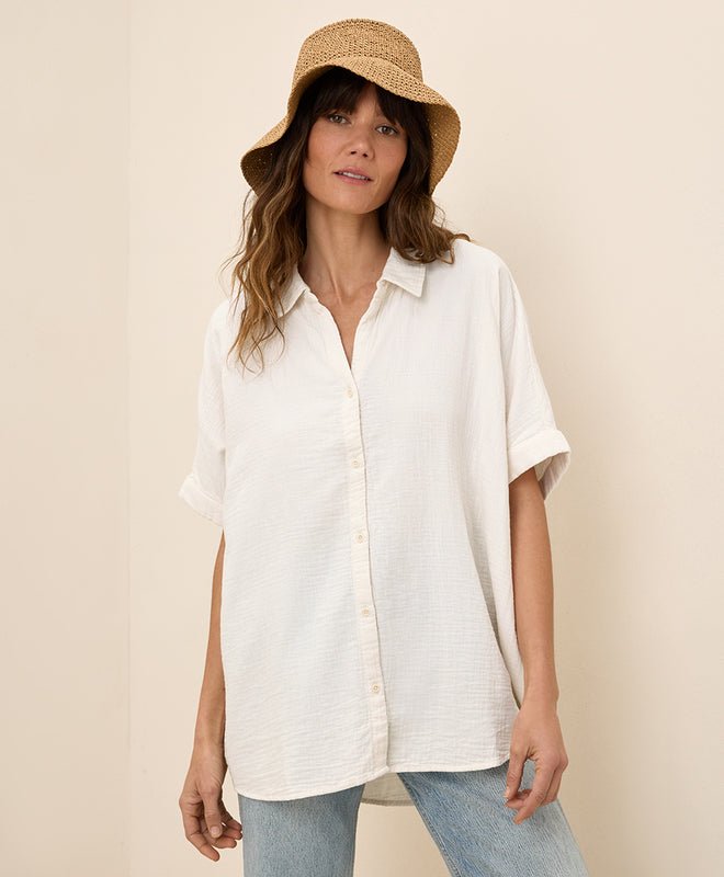 Coastal Double Gauze Oversized Shirt - Echo Market