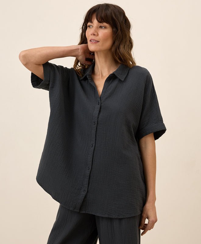 Coastal Double Gauze Oversized Shirt - Echo Market